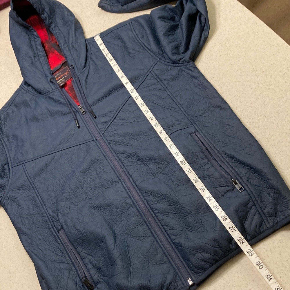 Weatherproof Brand Faux Leather Fleece Lined Hooded Jacket  Women Size M - Picture 6 of 14